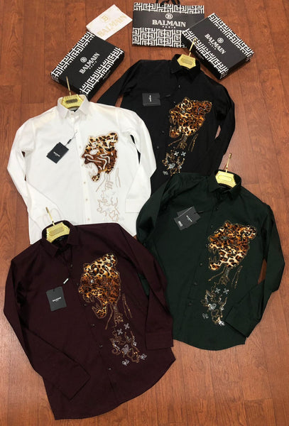 Luxury Tiger Embellished Shirt