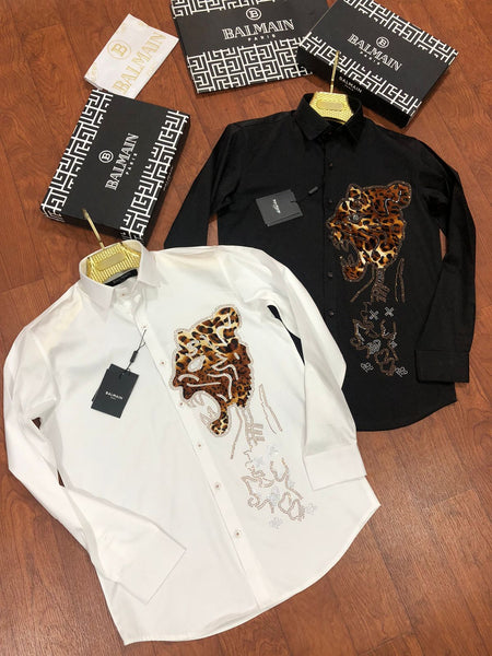 Luxury Tiger Embellished Shirt