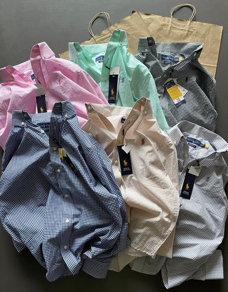 Premium Check Print With Embroidery Logo Shirt