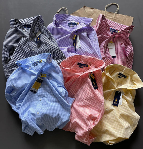 Premium Check Print With Embroidery Logo Shirt