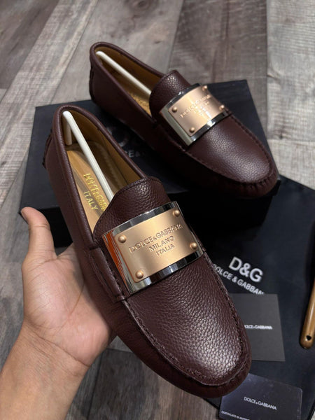 Premium Logo-Plaque  Black Loafers