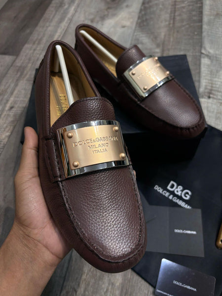 Premium Logo-Plaque  Black Loafers