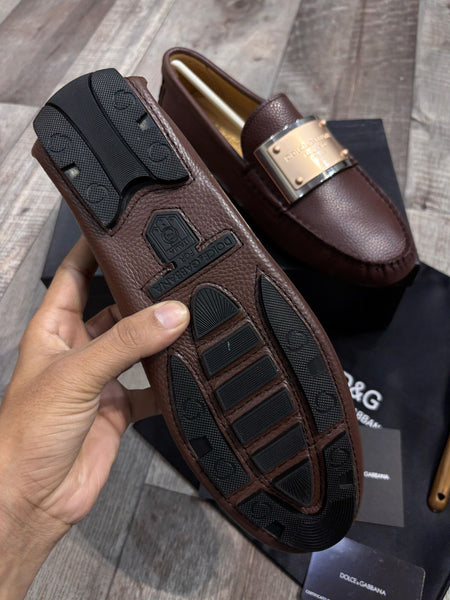Premium Logo-Plaque  Black Loafers