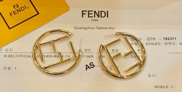 Premium Gold Tone  FF Hookup Earrings