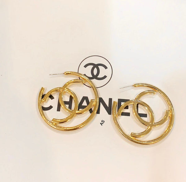 Women’s Gold-Tone CC Hookup Earrings Chic, Trendy & Luxurious Finish