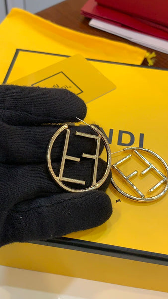 Premium Gold Tone  FF Hookup Earrings