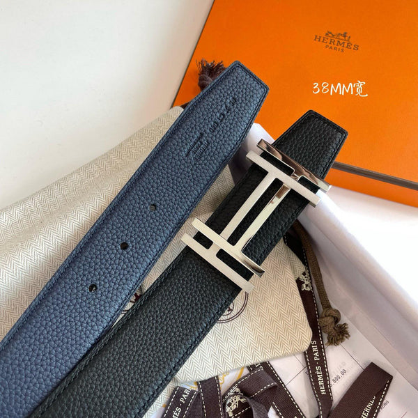 Branded   H Au Carre Belt Buckle & Reversible Leather  Belt