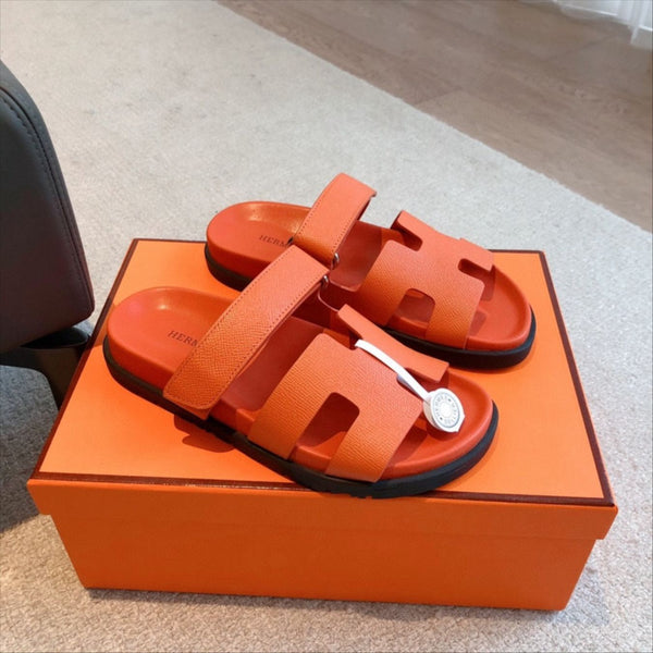 Premium Branded Leather H cut Upper Men Slipper