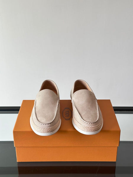 Men's Beige Nubuck Loafers