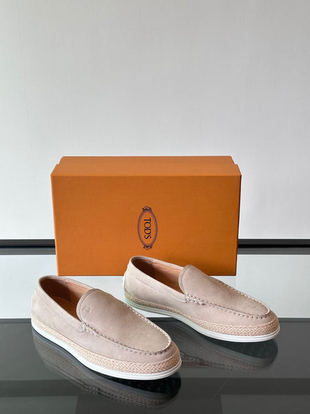 Men's Beige Nubuck Loafers