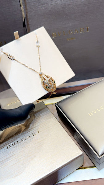 Premium Serpent Pendant Set in Rose Gold Finish