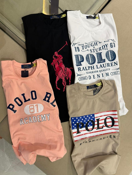 Imported Logo Printed Round Neck  T-Shirt