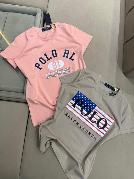 Imported Logo Printed Round Neck  T-Shirt