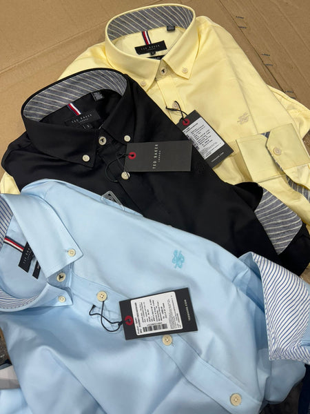 Men Solid Shirt With Printed Undercollar