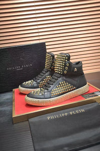 Nappa Leather Mid-Top Sneakers Studs