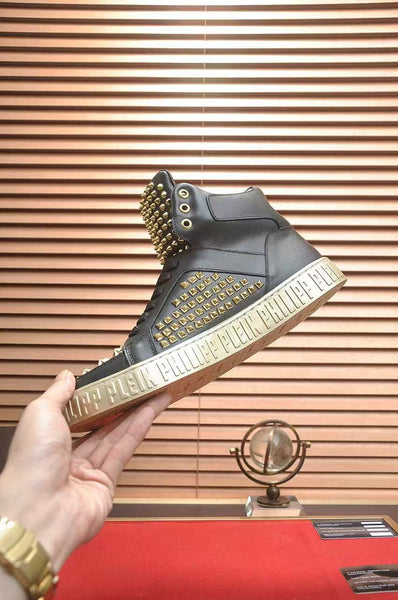 Nappa Leather Mid-Top Sneakers Studs