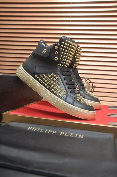 Nappa Leather Mid-Top Sneakers Studs