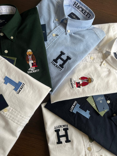 Premium Men Striped Heritage Logo Shirt