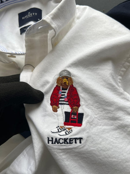 Premium Men Striped Heritage Logo Shirt