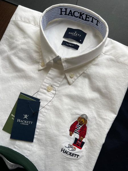 Premium Men Striped Heritage Logo Shirt