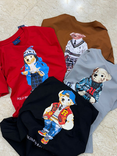 Premium  Round Neck Printed   Bear T-shirt