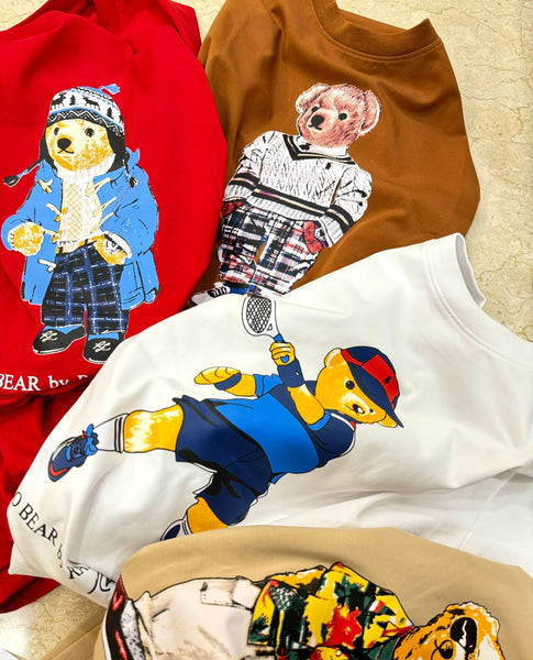 Premium  Round Neck Printed   Bear T-shirt
