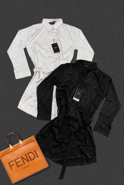 Premium Silk Monogram  Branded  Dress