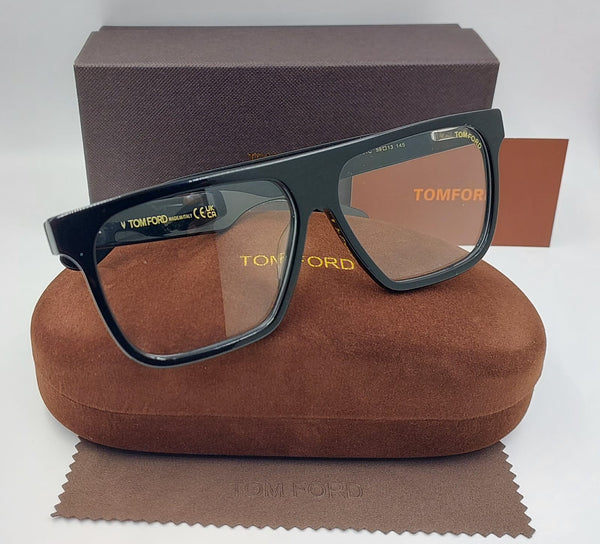 Premium  Signature T-Logo Black Acetate Eyeglass Frame  Luxury Optical Wear