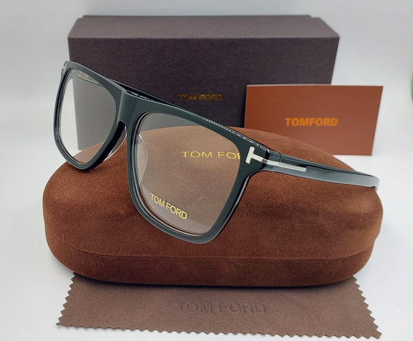 Premium  Signature T-Logo Black Acetate Eyeglass Frame  Luxury Optical Wear