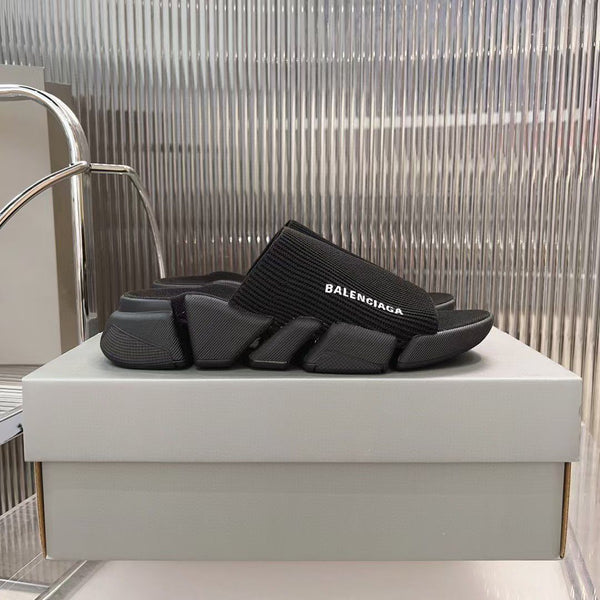 Luxury  Speed 2.0 Recycled Knit Slide Sandal Black