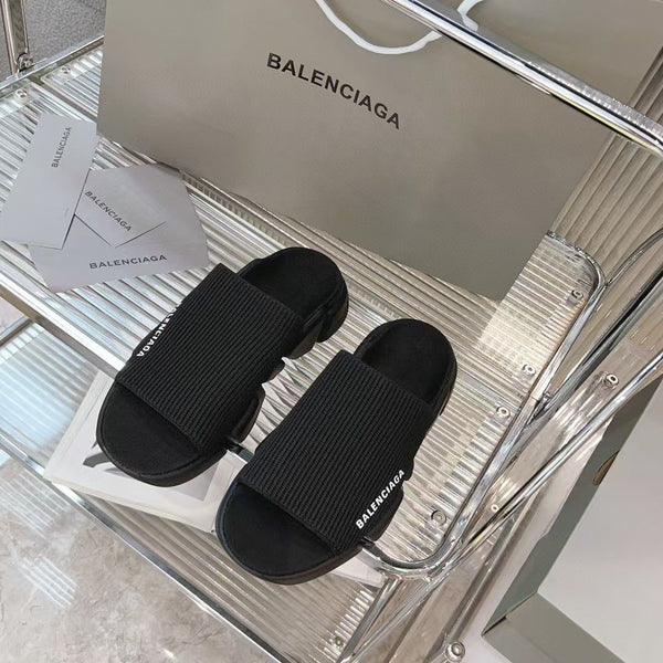 Luxury  Speed 2.0 Recycled Knit Slide Sandal Black