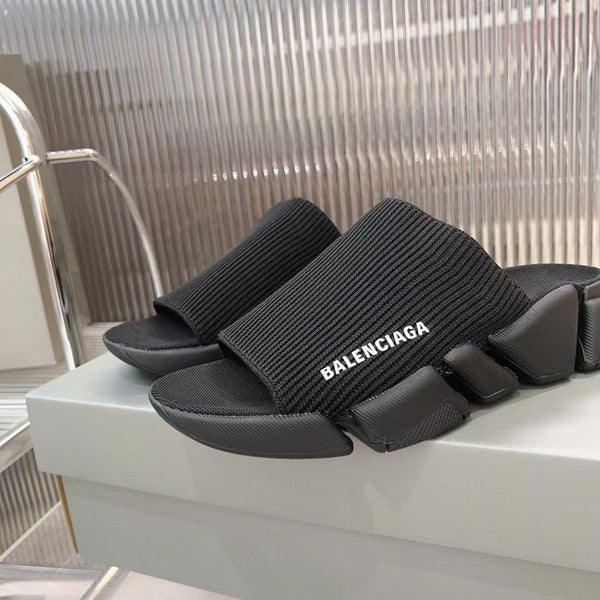 Luxury  Speed 2.0 Recycled Knit Slide Sandal Black