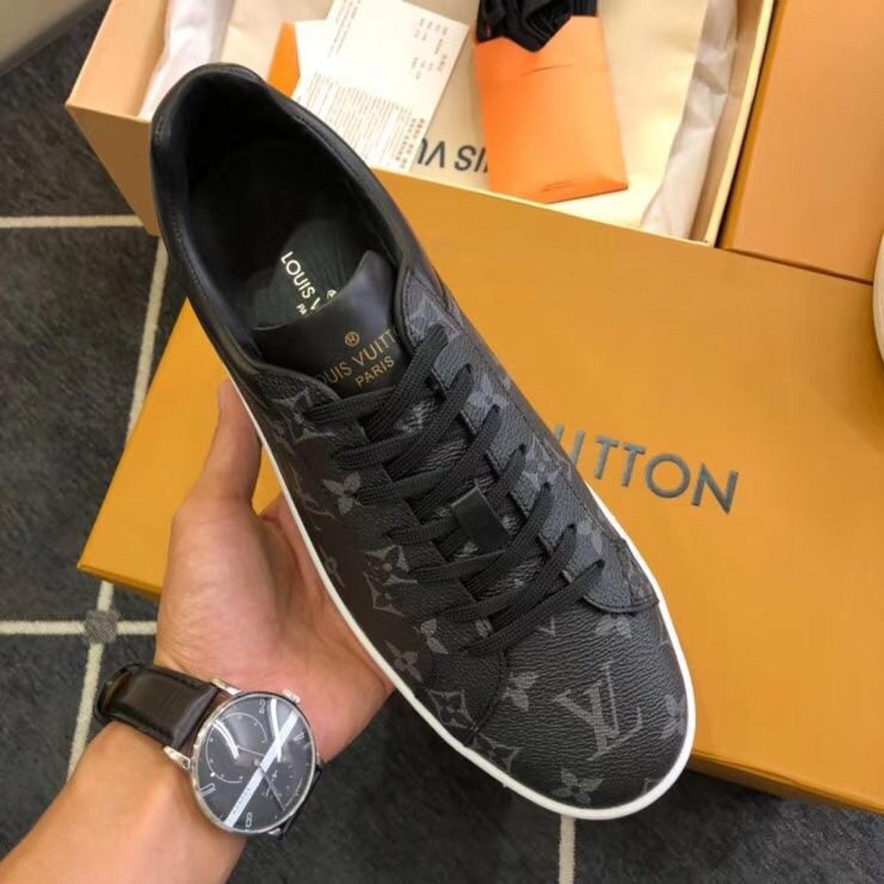 Black Monogram Low-Top Sneaker for Men