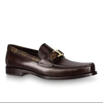 Luxury Elegant Formal  Shoes with Patterned Strap and Gold Buckle