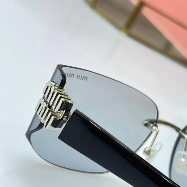 Luxury Shield Sunglasses with  Signature Gold Logo Detailing