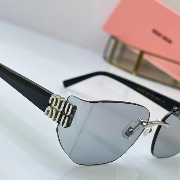 Luxury Shield Sunglasses with  Signature Gold Logo Detailing