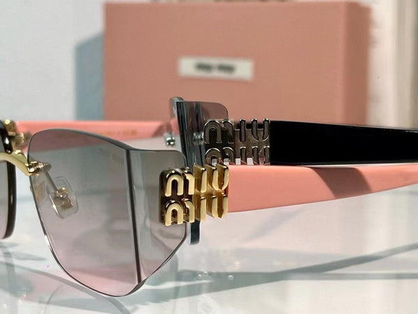 Luxury Shield Sunglasses with  Signature Gold Logo Detailing