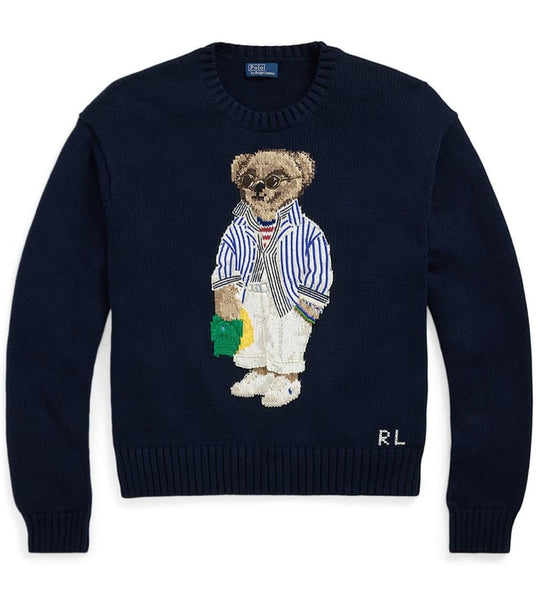 Polo Bear Cotton Crewneck Jumper