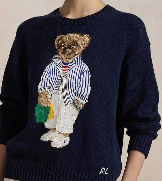 Polo Bear Cotton Crewneck Jumper