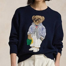 Polo Bear Cotton Crewneck Jumper
