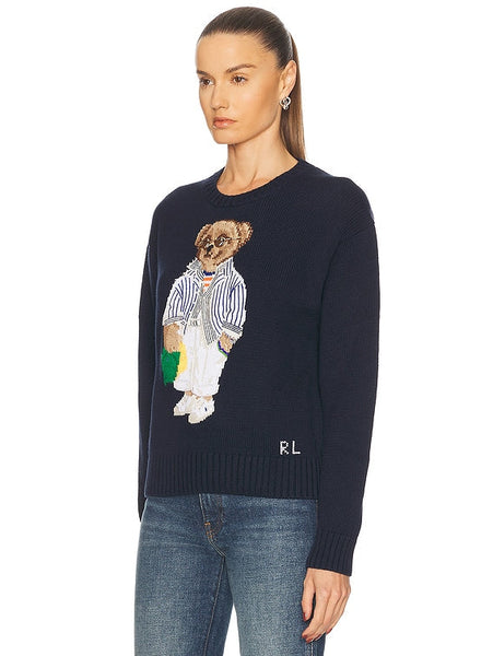 Polo Bear Cotton Crewneck Jumper