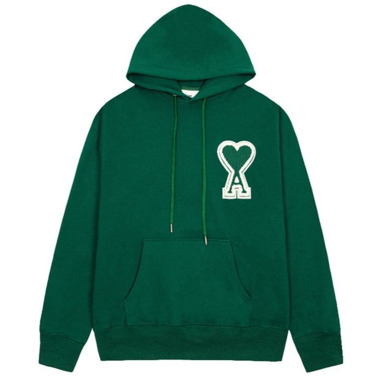 Forest Green Heart-A Logo Hoodie – Unisex Pullover Sweatshirt