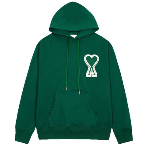 Forest Green Heart-A Logo Hoodie – Unisex Pullover Sweatshirt