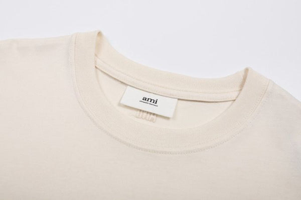 Luxurious Oversized Cream T-shirt With Heart Logo