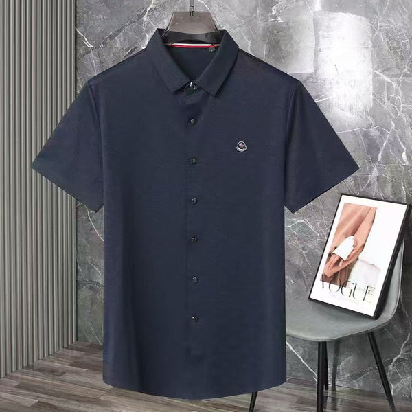 Luxury Patched Logo Regular Fit  Half Sleeve Shirt