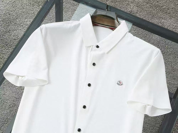 Luxury Patched Logo Regular Fit  Half Sleeve Shirt