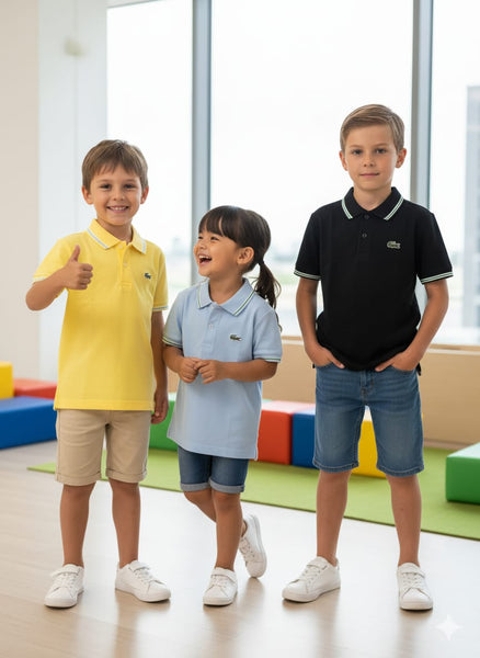 Luxury Regular Fit Trim Accent Polo T-shirt For Kids