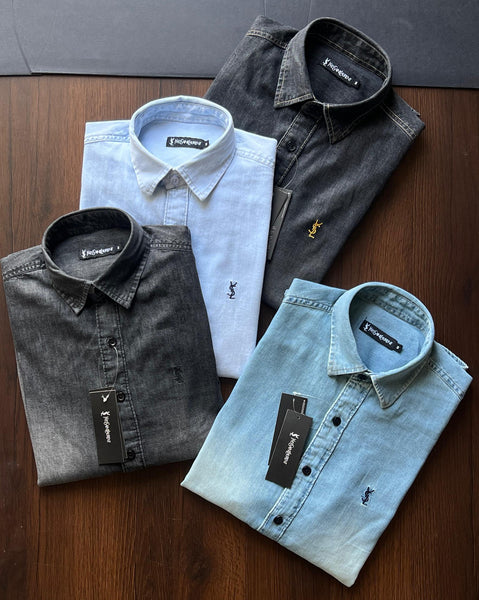 Luxury Branded Denim Shirt
