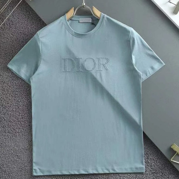 Branded Round Neck Embroidered Logo Cotton T-Shirt