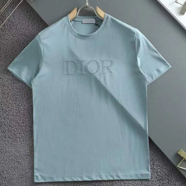 Branded Round Neck Embroidered Logo Cotton T-Shirt